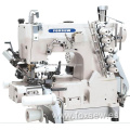 Máquina de coser de enclavamiento de lecho cilíndrico con cortador lateral derecho y rodillo de tensión
